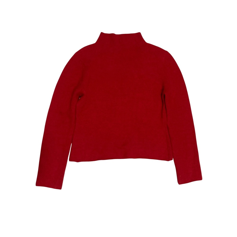 Twiggy Mock Neck Sweater Women XL Red Angora Rabbit Hair Blend Y2K‎ EUC
